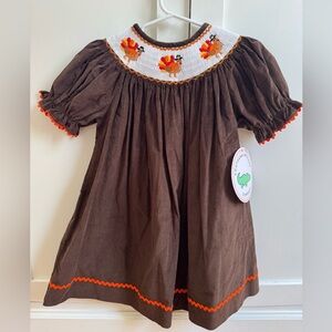 Girls’ Southern Smocked Company Turkey Dress
